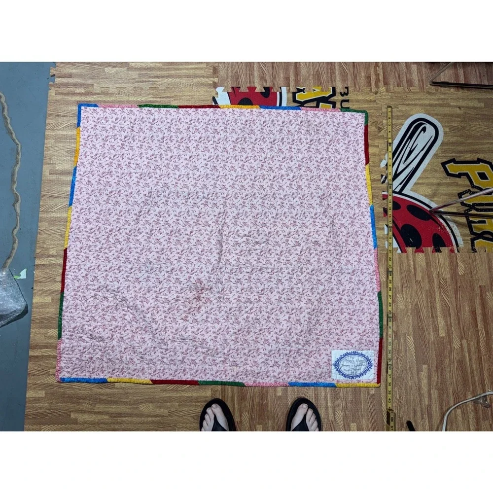 Handmade‎ Elephant Patchwork Baby Quilt Colorful Nursery Blanket 41x38 2017